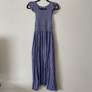 Free People Chambray Butterflies Midi Dress Size Small